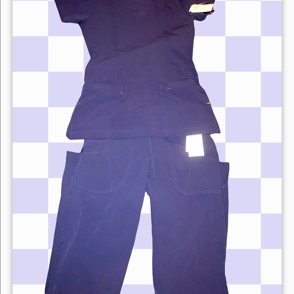 XXS navy blue jockey scrub outfit